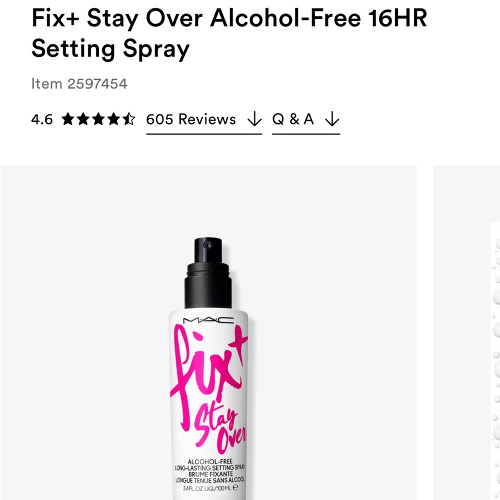 Fix+ Stay Over Alcohol-Free 16HR Setting Spray
